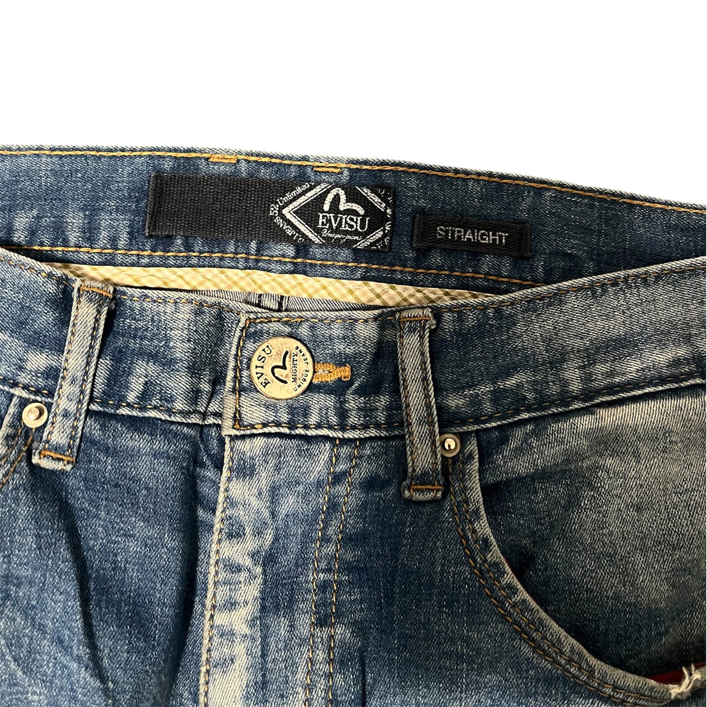 Evisu Jeans Rope Embroidered Seagull Straight Fit (W30 / L30)