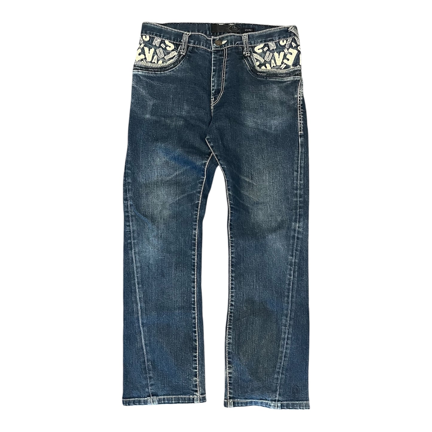 Evisu Jeans White Seagull Straight Fit (W34/L28)
