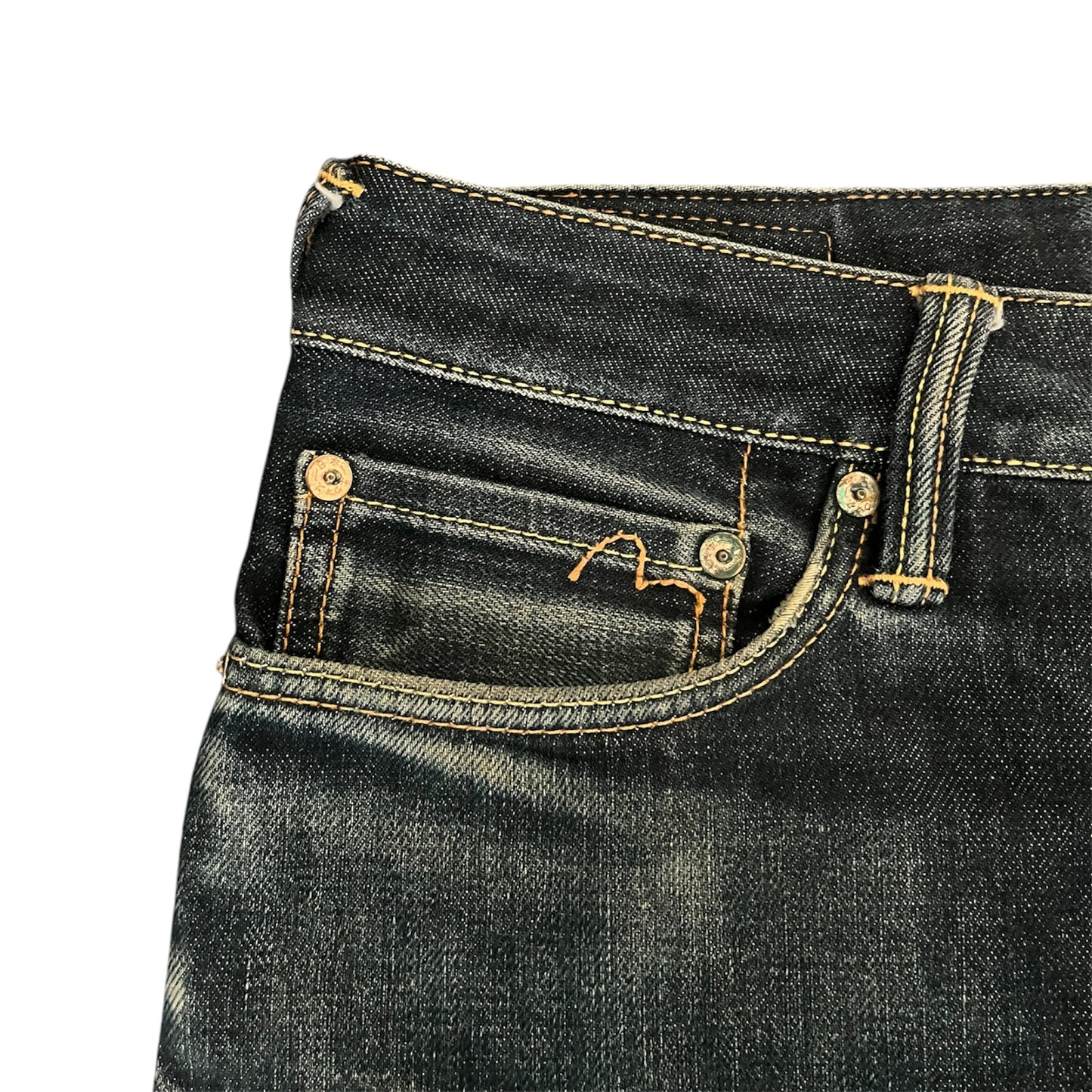 Evisu Straight Jeans Back Pocket Patch (W33/L27)