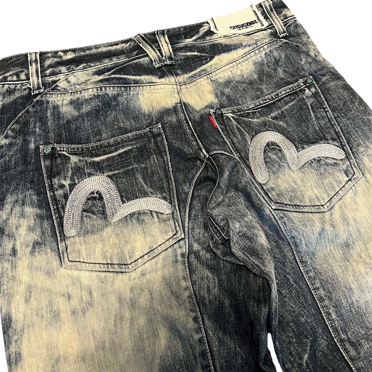 Evisu Genes Heavy Acid Bleach Wash Baggy Fit (W36/L28)