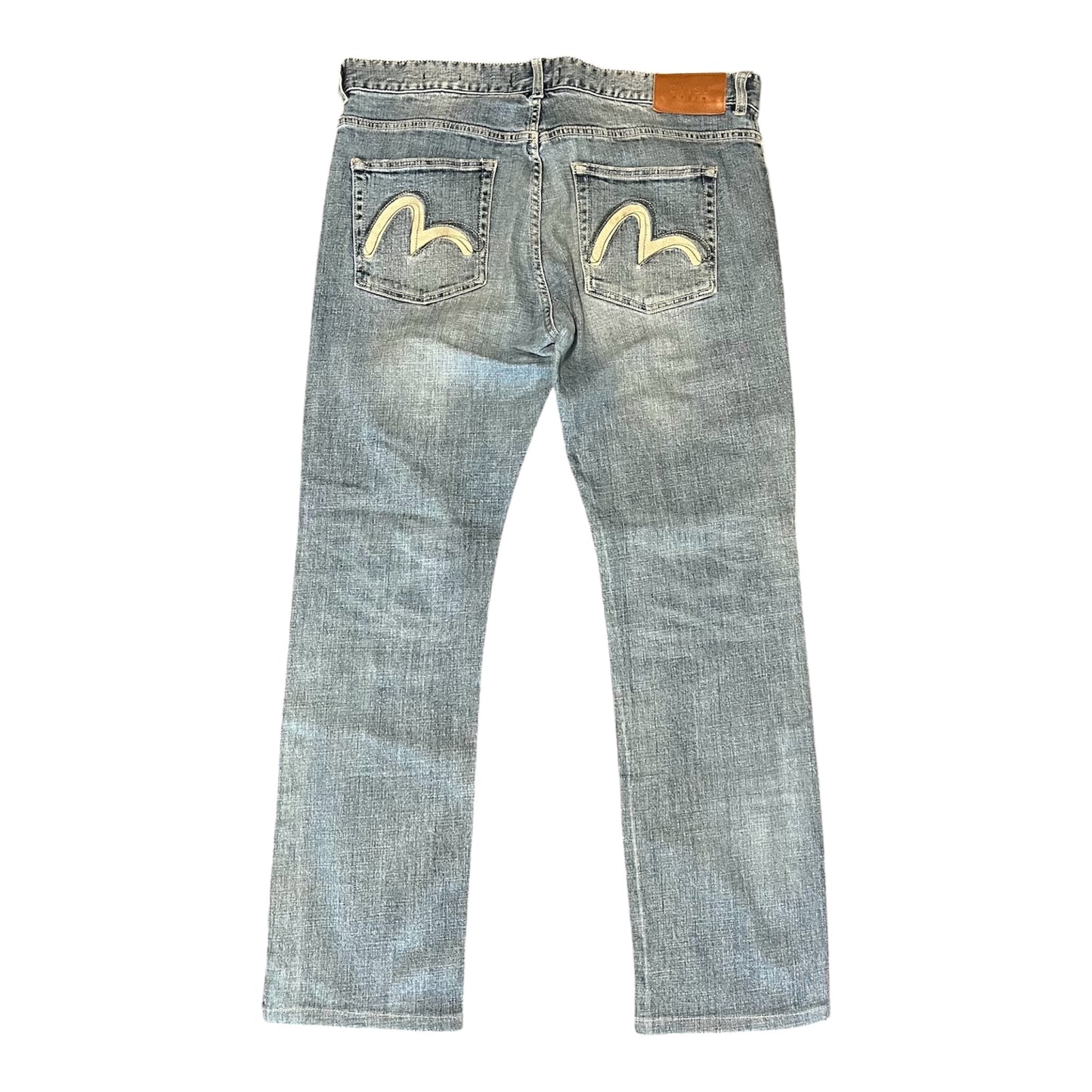 Evisu Cream Seagull Slim Jeans (W36/L28)