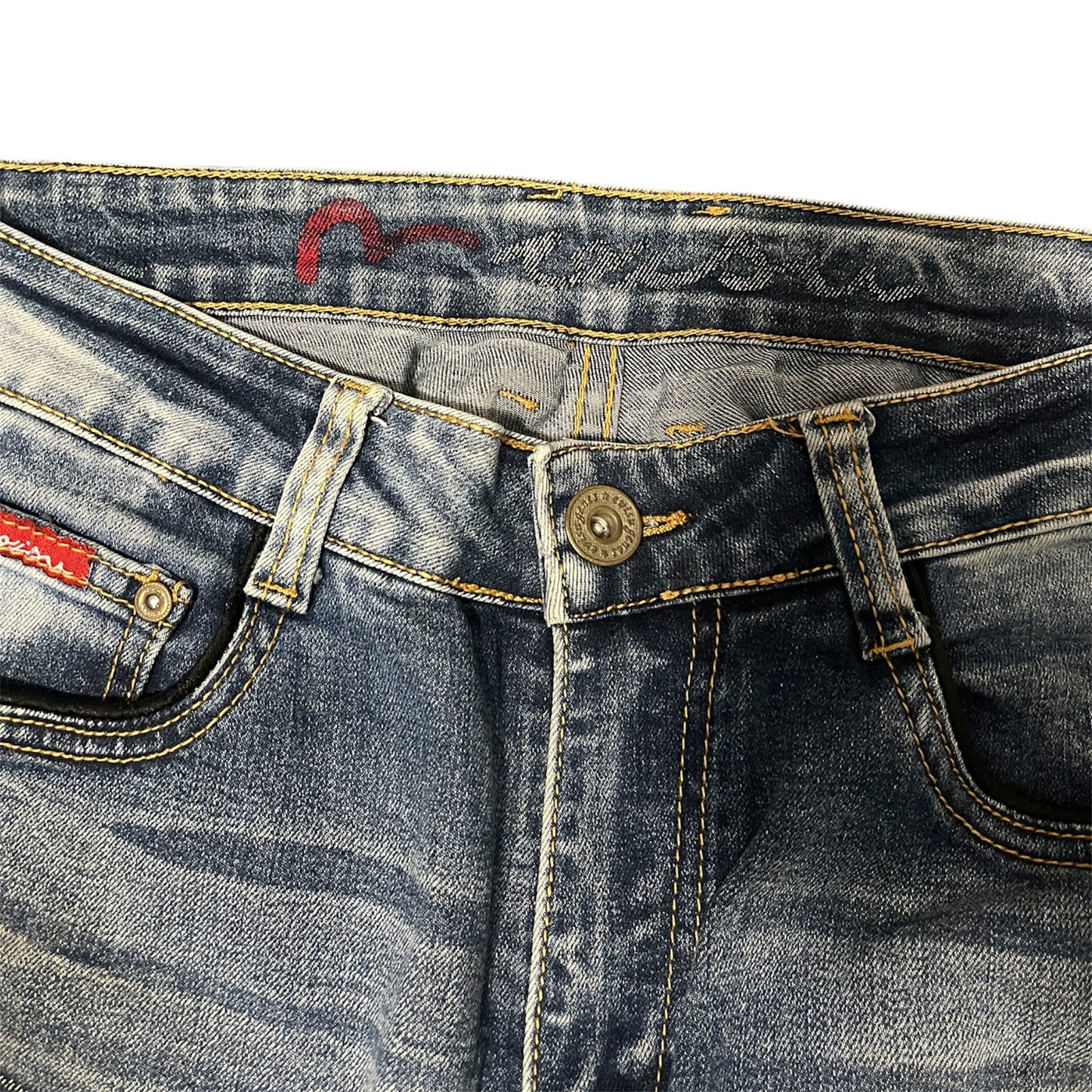 Evisu Straight Jeans Multi Logo Graphic (W30/L30)