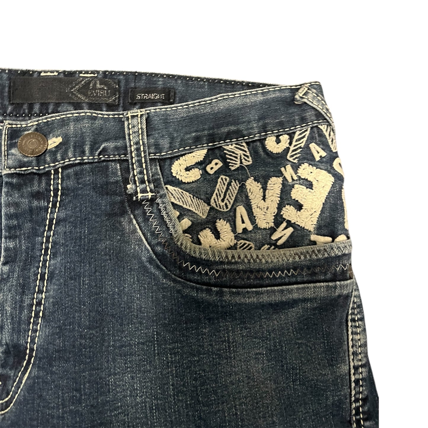 Evisu Jeans White Seagull Straight Fit (W34/L28)