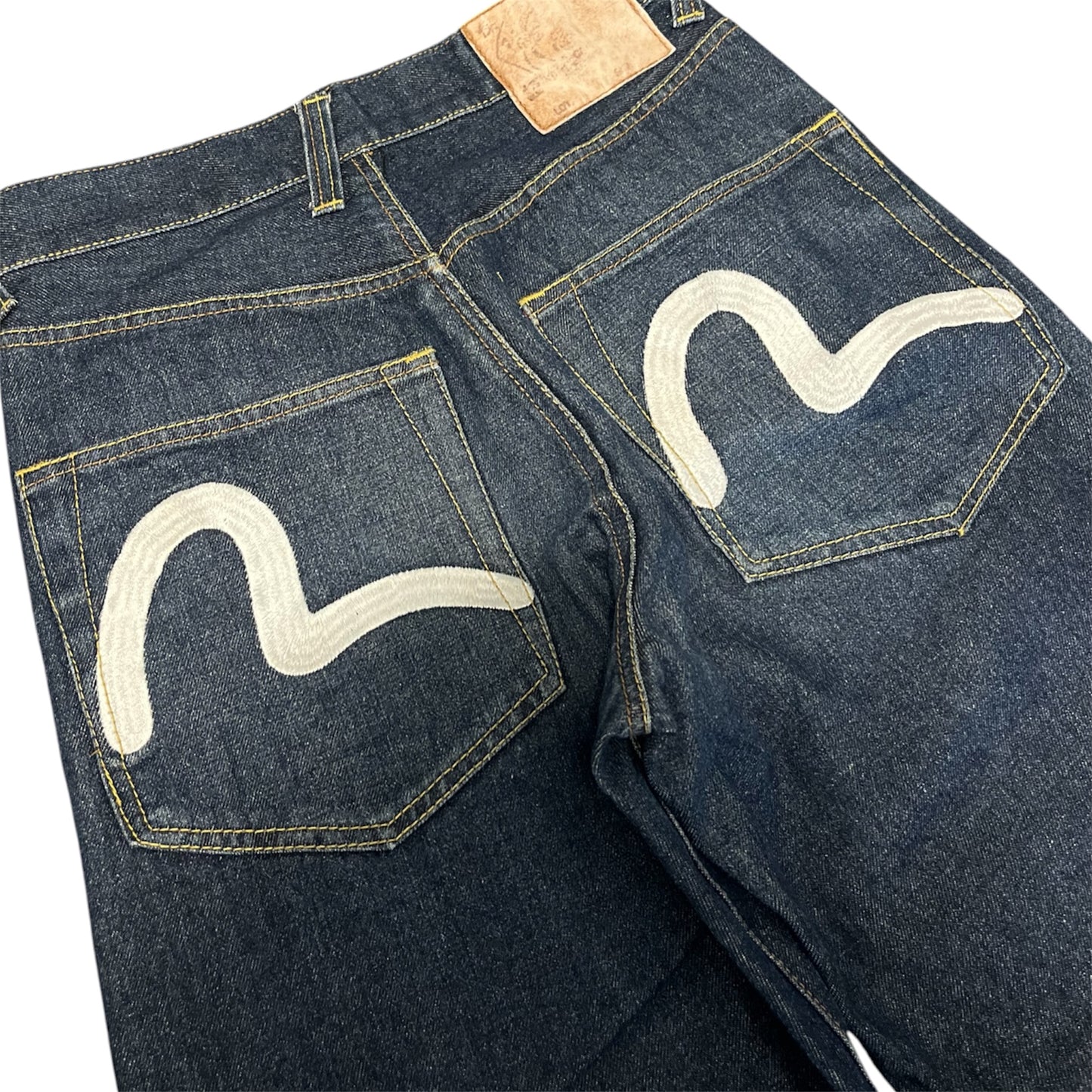 Evisu White Seagull High Waisted Wide Leg (W27 /L28)