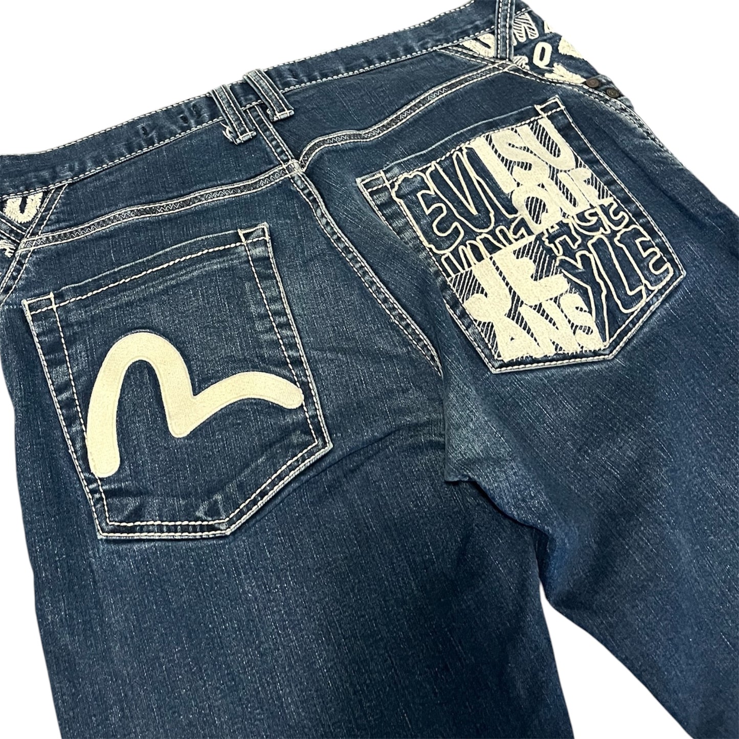 Evisu Jeans White Seagull Straight Fit (W34/L28)