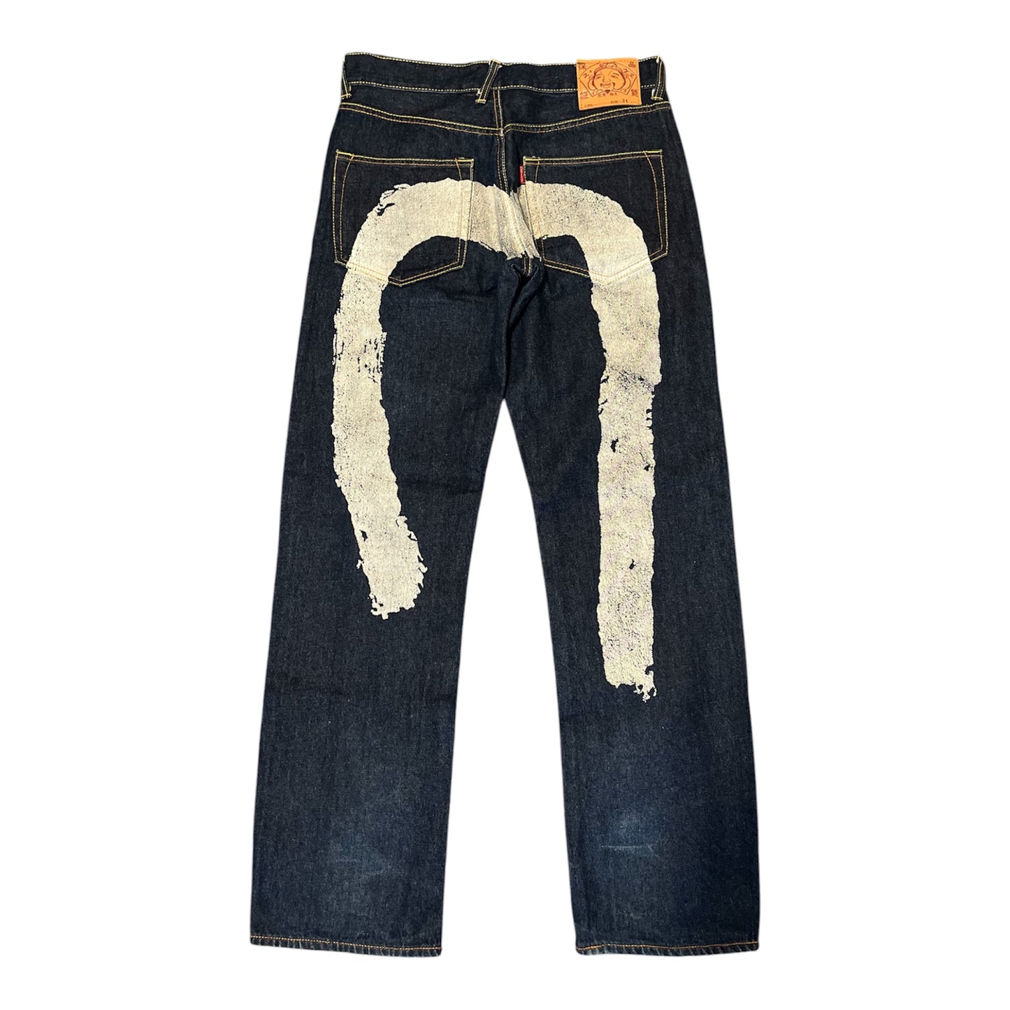 Evisu Giant White Brush Daicock Raw Straight Fit (W33/L30)