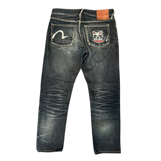 Evisu Straight Jeans Back Pocket Patch (W33/L27)