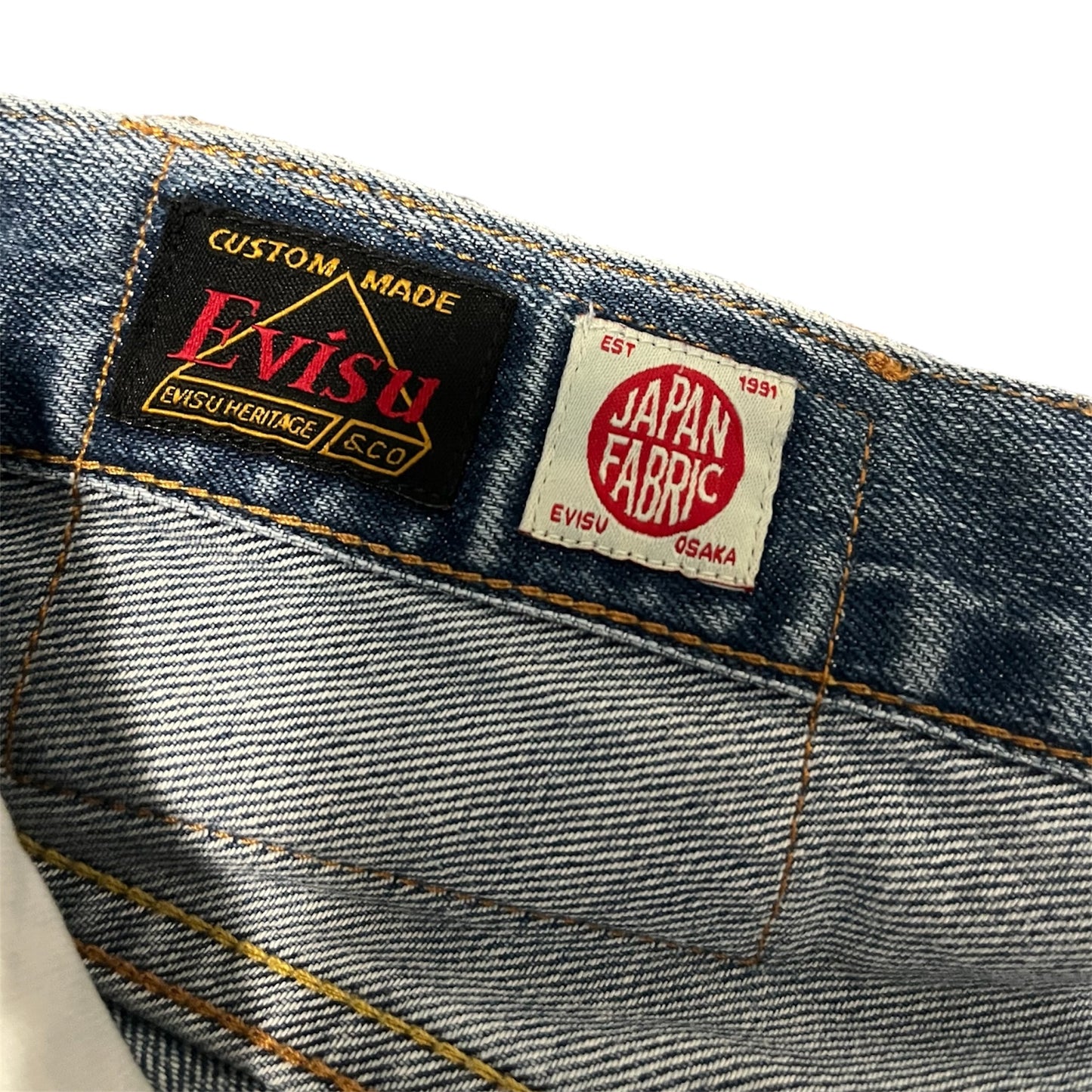 Evisu Flower Jeans White Seagull Straight Fit (W32/L26)