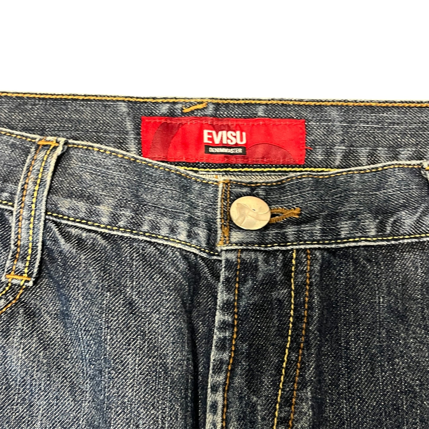 Evisu Navy Denim Appliqué Seagull Baggy Fit (W36/L30)