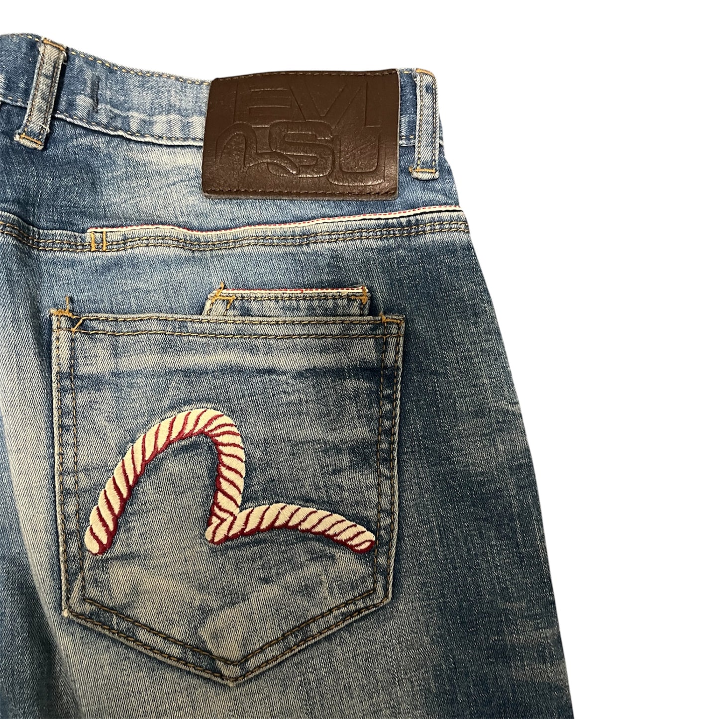 Evisu Jeans Rope Embroidered Seagull Straight Fit (W30 / L30)