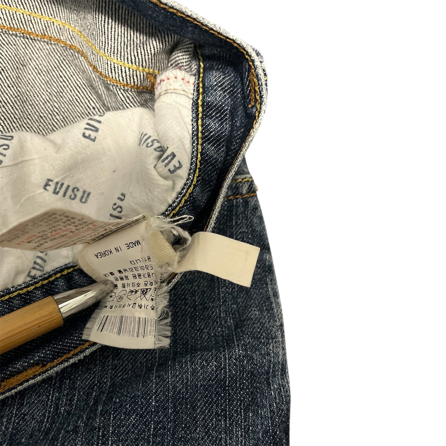 Evisu Navy Denim Appliqué Seagull Baggy Fit (W36/L30)
