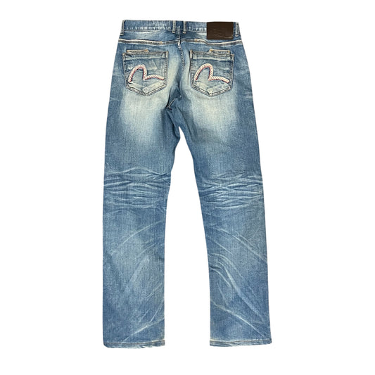 Evisu Jeans Rope Embroidered Seagull Straight Fit (W30 / L30)
