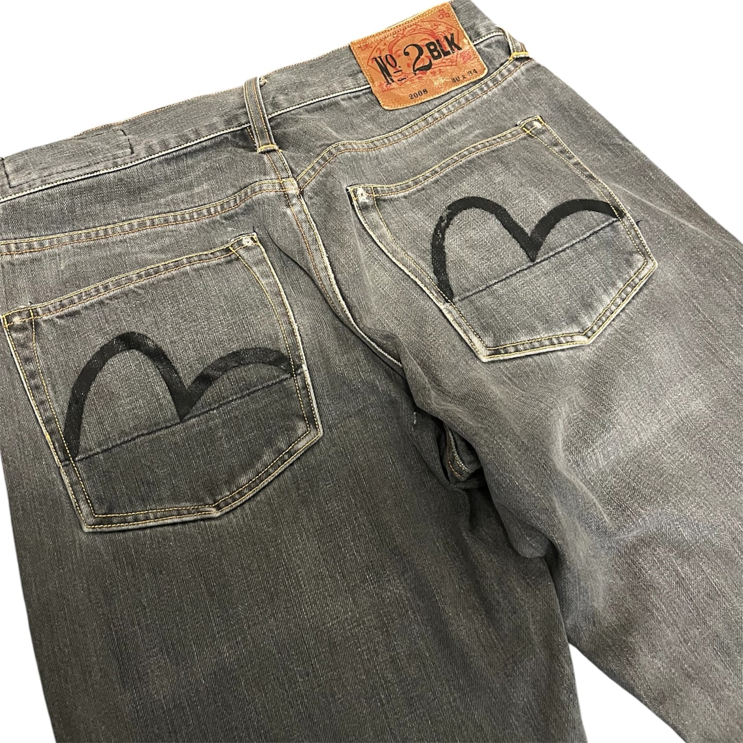Evisu Jeans No 2 BLK Lot 2008 Straight Fit (W30/L28)