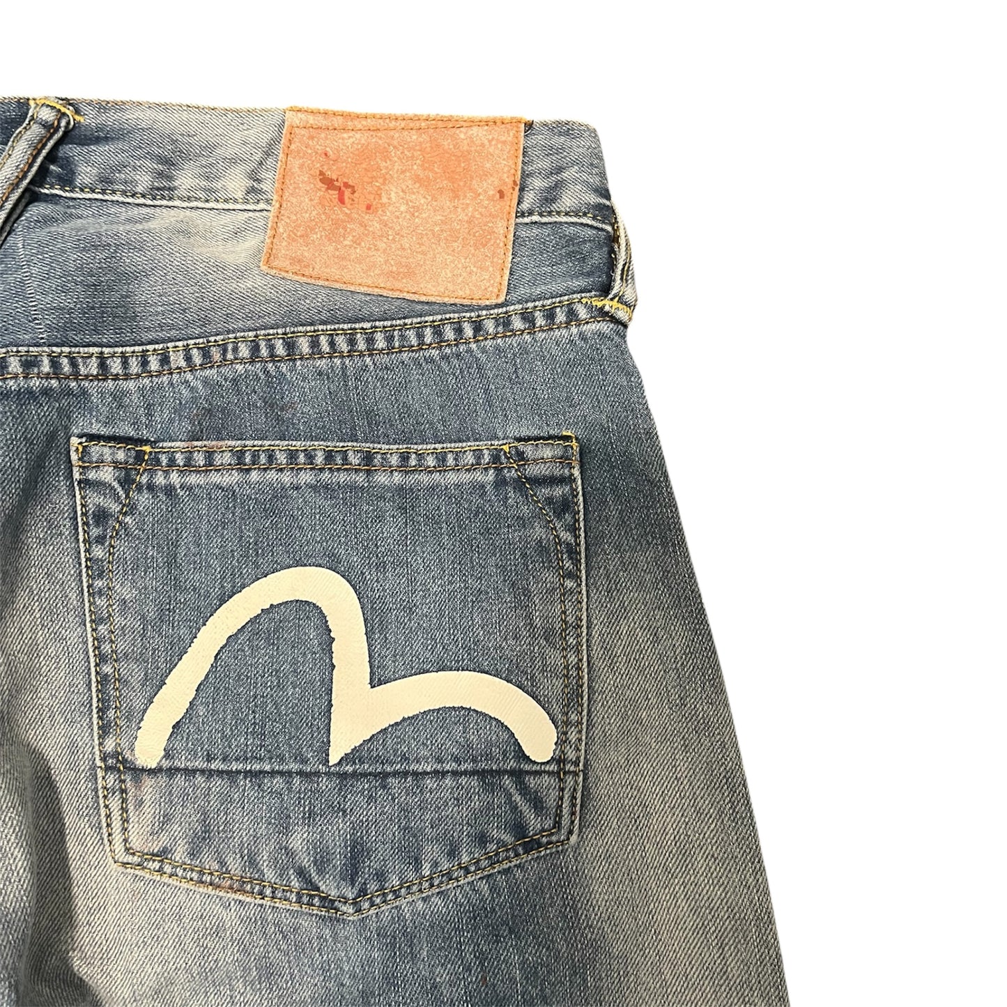 Evisu Flower Jeans White Seagull Straight Fit (W32/L26)