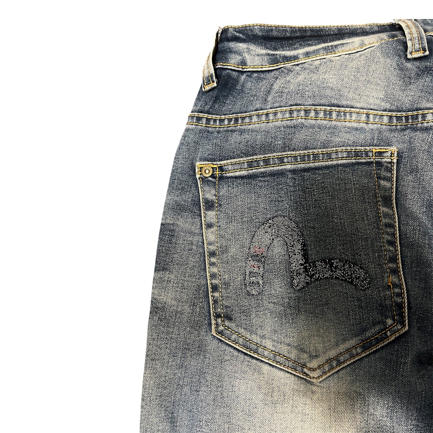 Evisu Straight Jeans Multi Logo Graphic (W30/L30)
