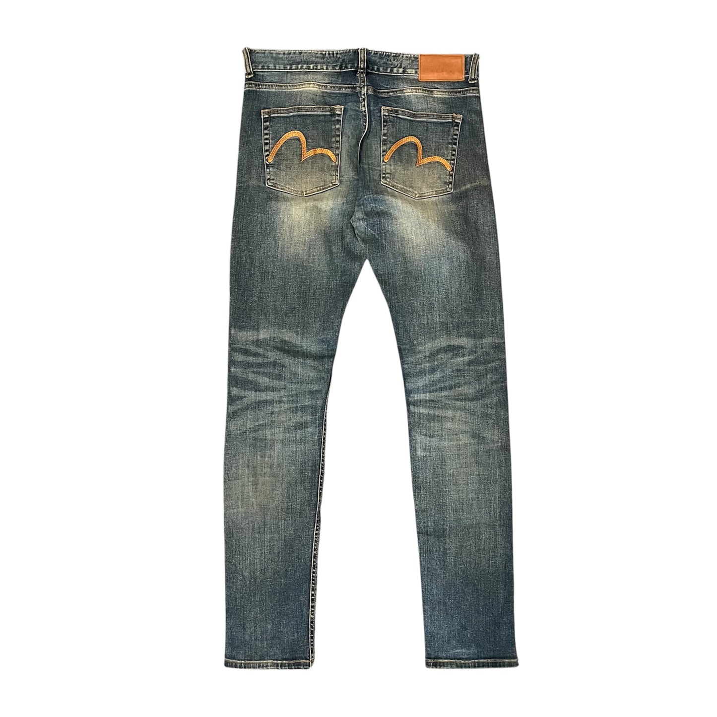 Evisu Denim Skinny Jeans Orange Seagull (W32/L30)