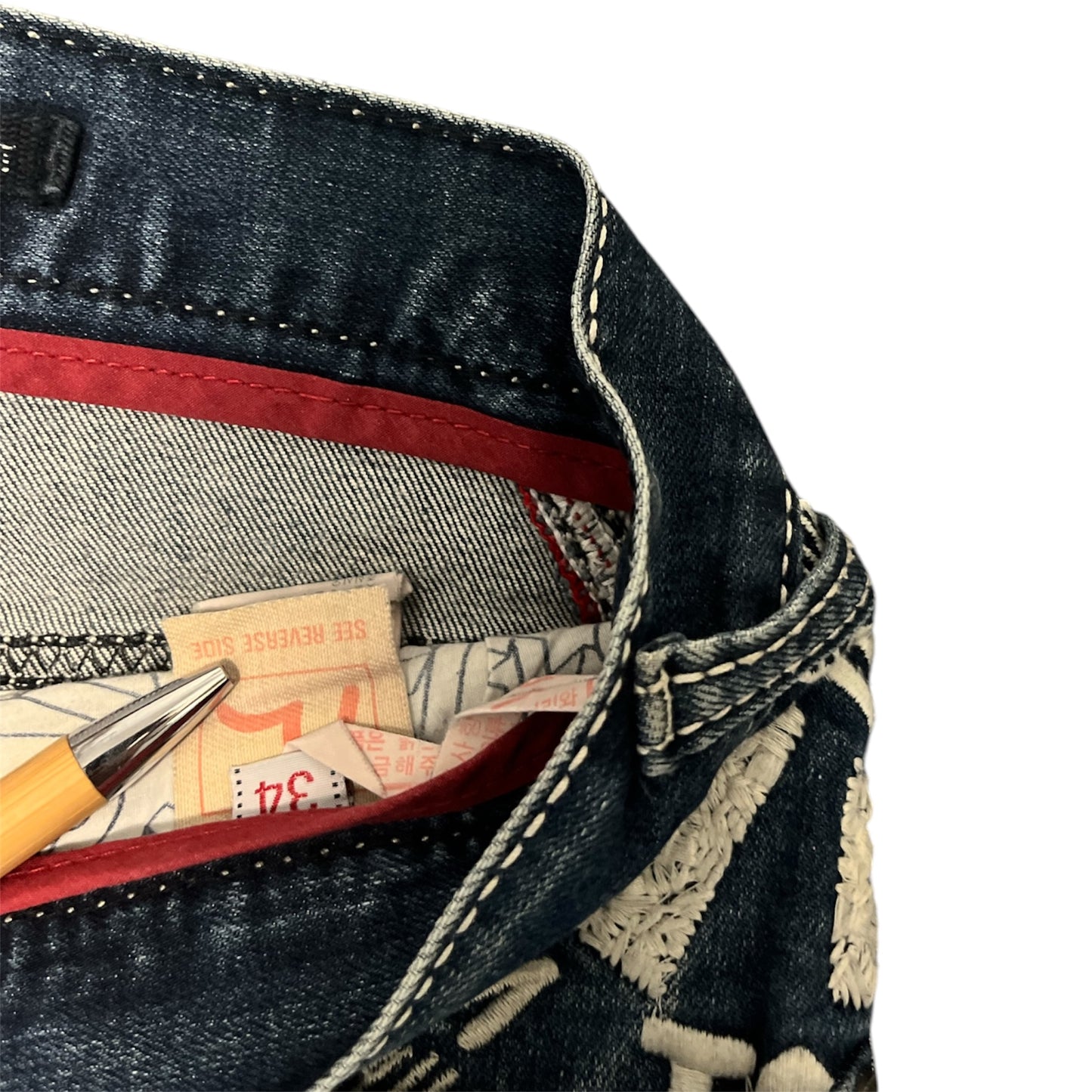 Evisu Jeans White Seagull Straight Fit (W34/L28)