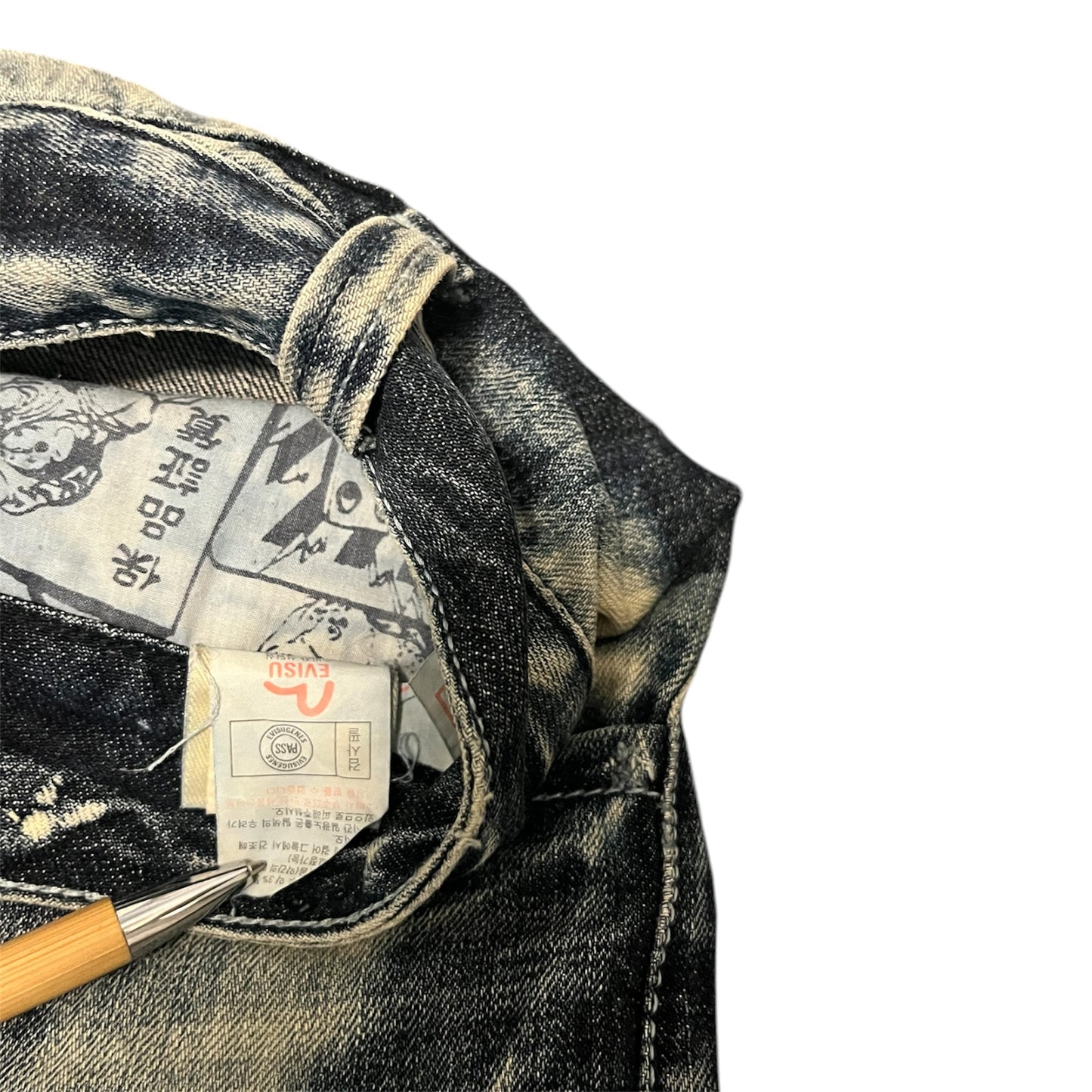 Evisu Genes Heavy Acid Bleach Wash Baggy Fit (W36/L28)