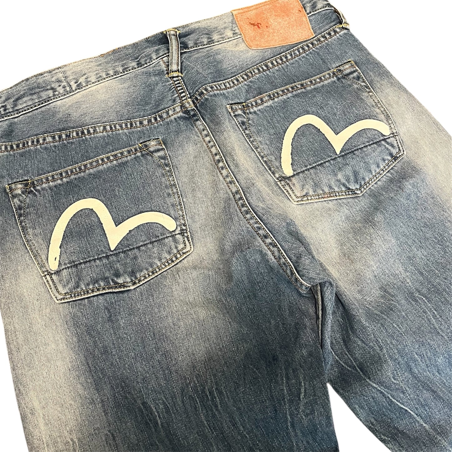 Evisu Flower Jeans White Seagull Straight Fit (W32/L26)