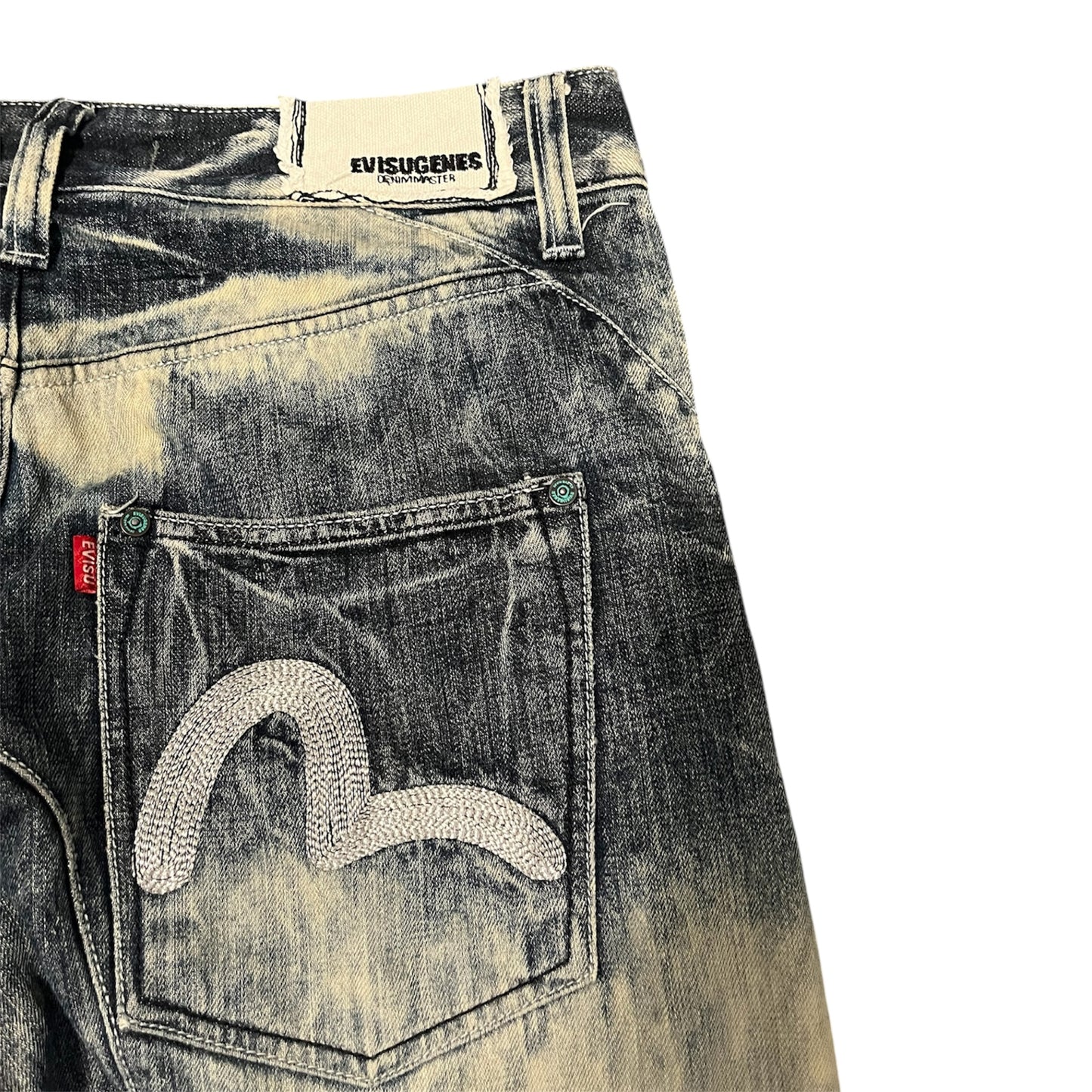 Evisu Genes Heavy Acid Bleach Wash Baggy Fit (W36/L28)