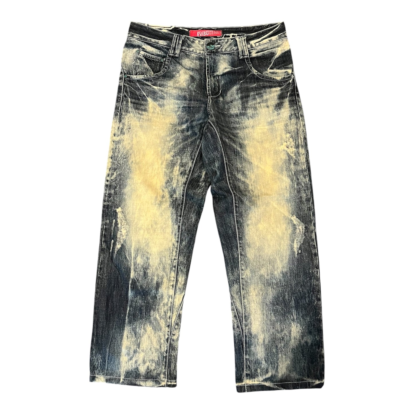 Evisu Genes Heavy Acid Bleach Wash Baggy Fit (W36/L28)