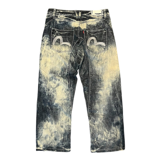 Evisu Genes Heavy Acid Bleach Wash Baggy Fit (W36/L28)