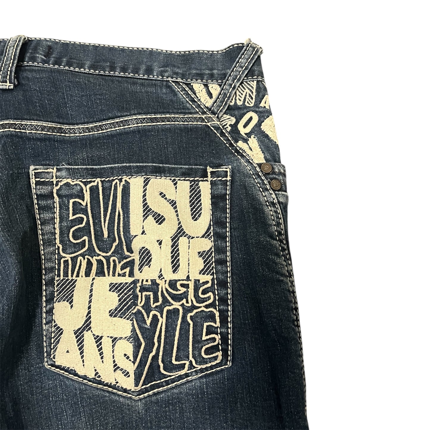 Evisu Jeans White Seagull Straight Fit (W34/L28)