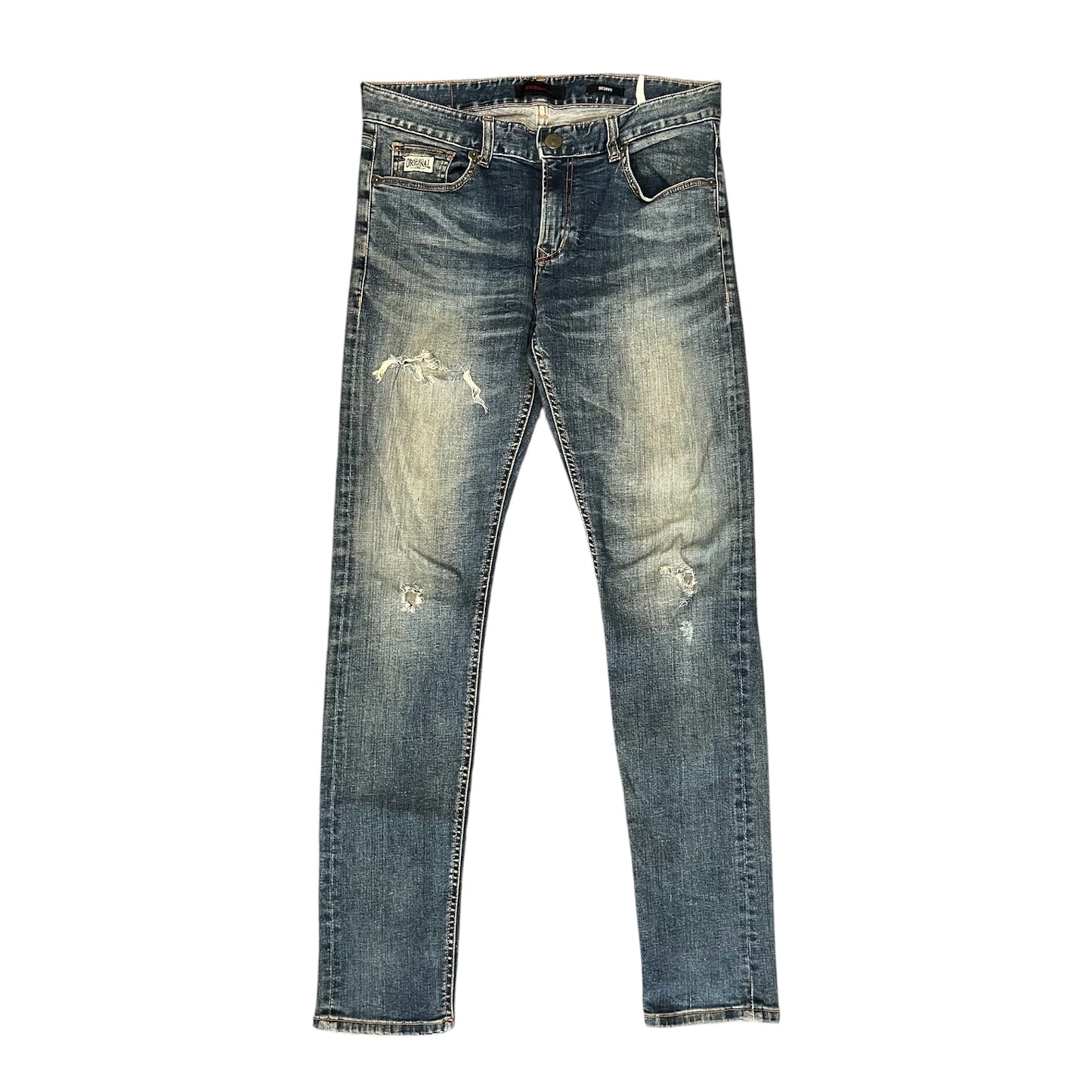 Evisu Denim Skinny Jeans Orange Seagull (W32/L30)