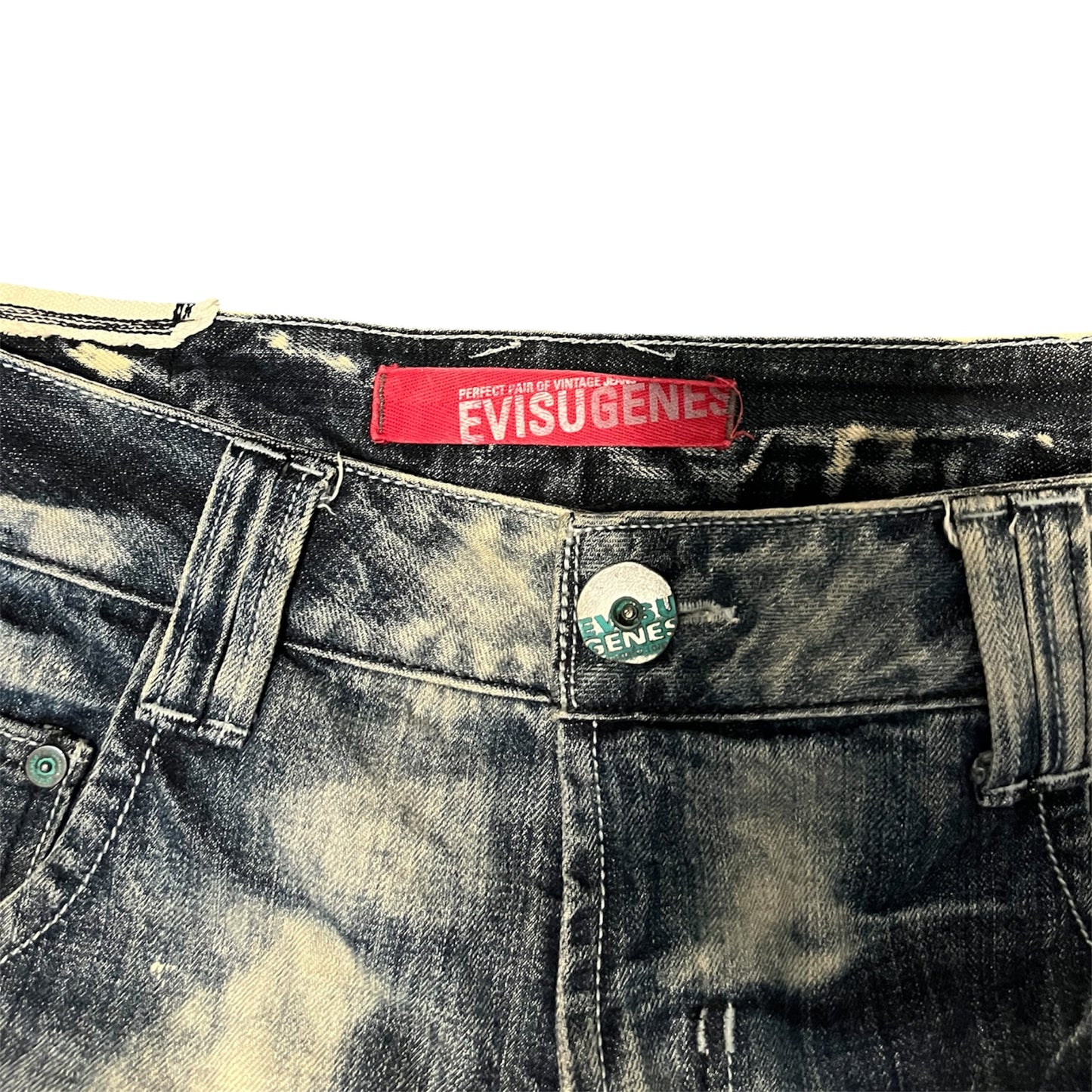Evisu Genes Heavy Acid Bleach Wash Baggy Fit (W36/L28)