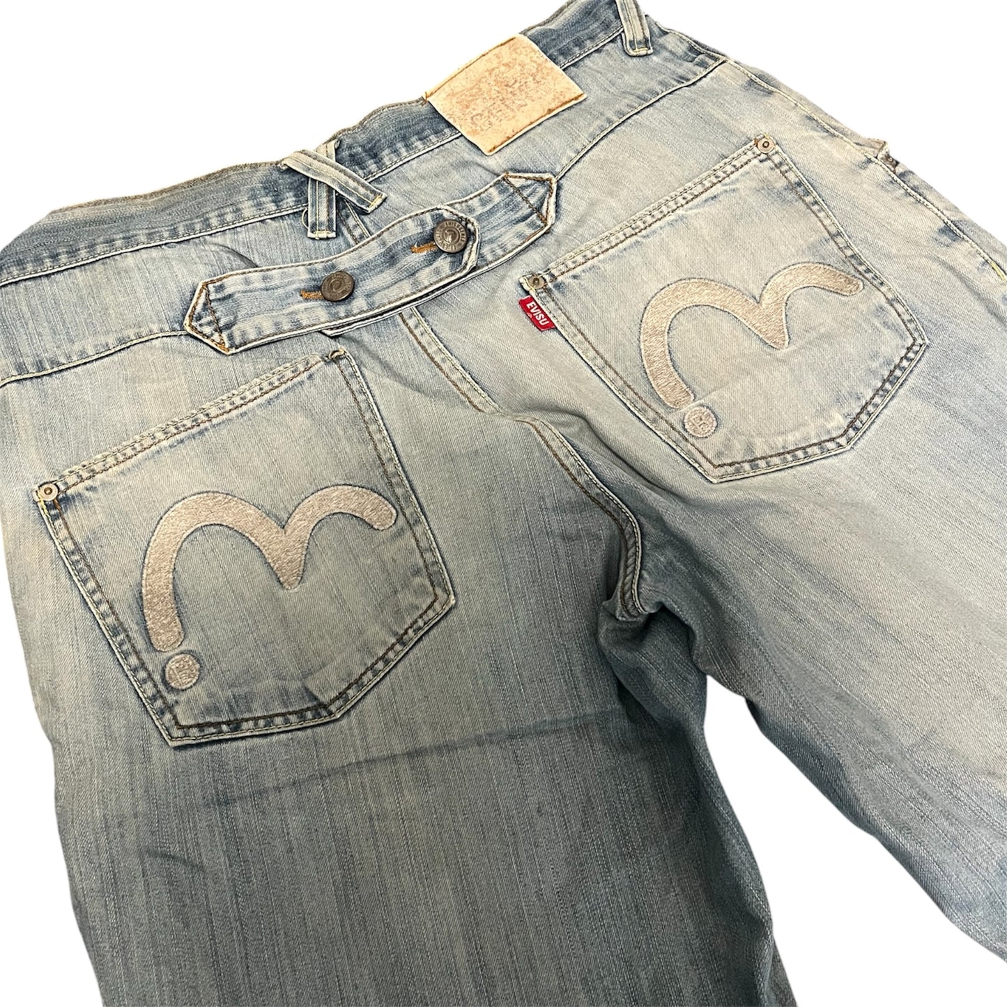 Evisu Jorts Denim Buckle Back Baggy Fit (W32)